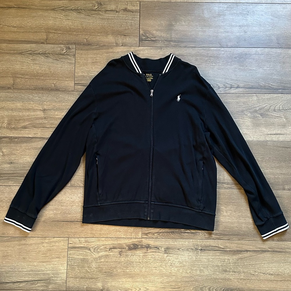 POLO Ralph Lauren Black and White Zip Up Sweatshirt